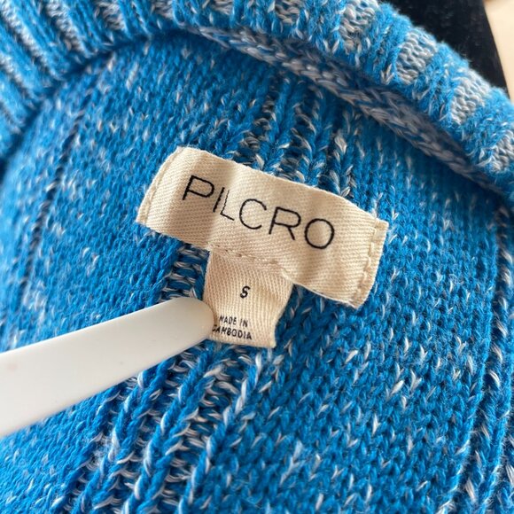 Anthropologie Pilcro Textured‎ High-Low Pullover Sweater Blue Women’s Sz Sm - Picture 7 of 7